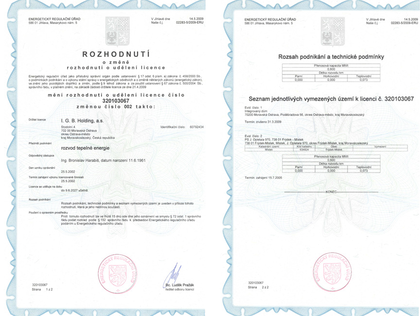 Energetický regulační úřad - Licence